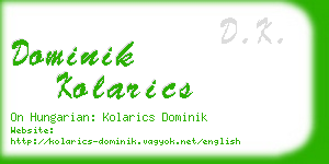 dominik kolarics business card